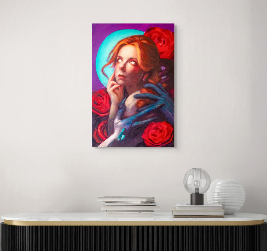 Risky Rose Oil Painting - Original