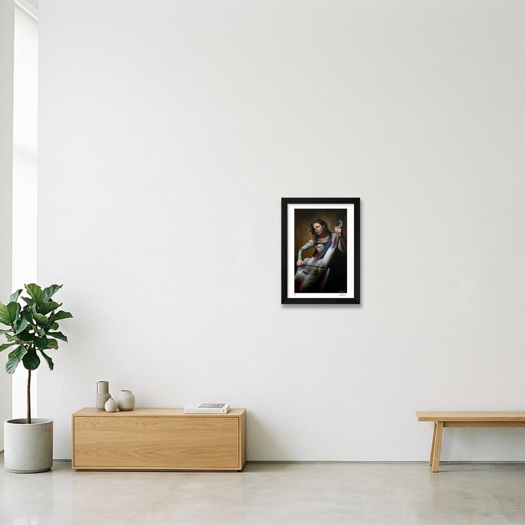 The Cellist — A4 (21×30cm, 8×12") Black Frame
