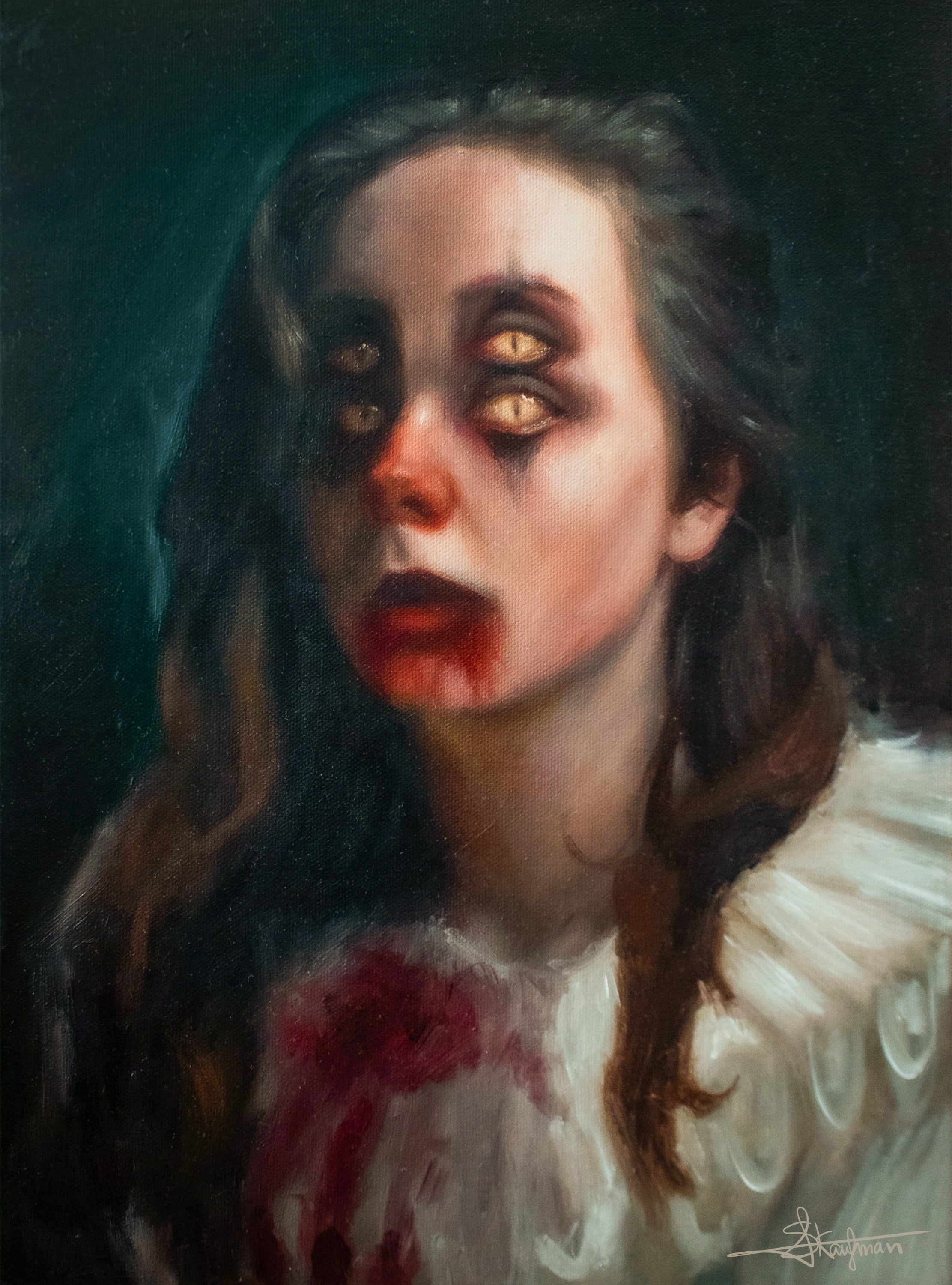 Clown Oil Painting - Original