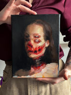 Tiny horror 1: Smile Oil Painting - Original