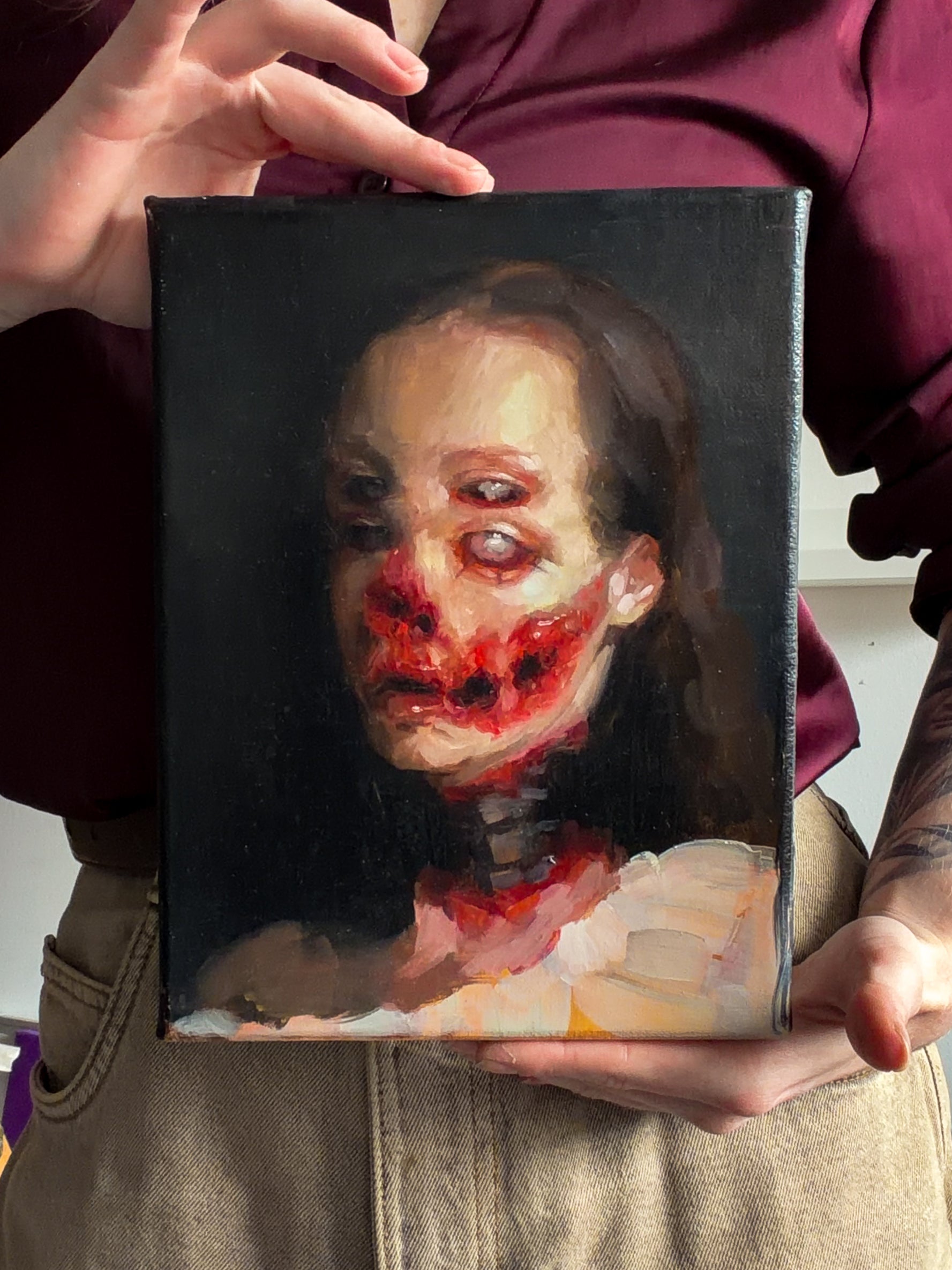 Tiny horror 1: Smile Oil Painting - Original